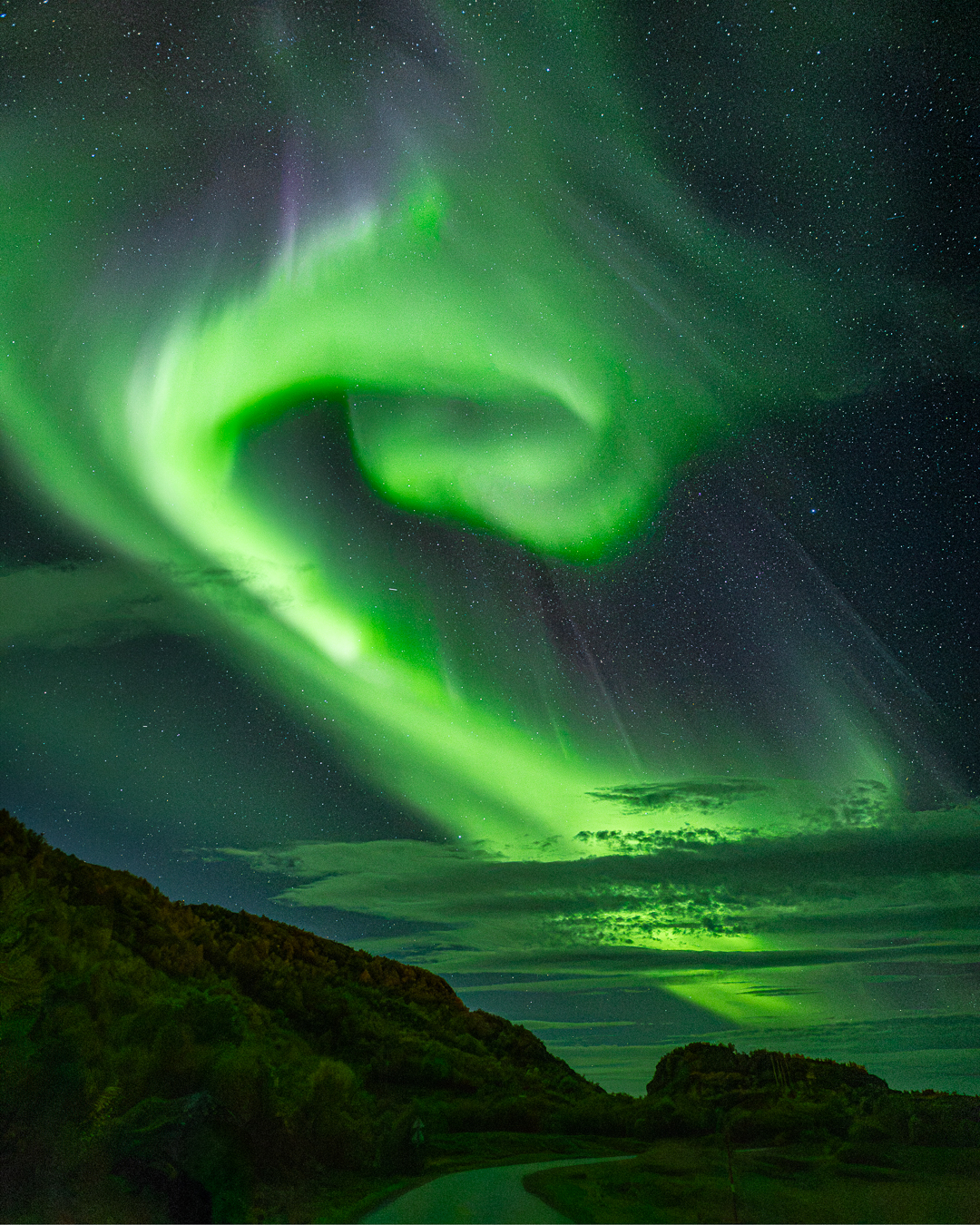 Skyhook

Now the nights are finally getting really dark, so we’ll have the Auroras in full glory. This one was 2 nights ago close to Sommarøy, 1h drive west from Tromsø. NOAA (National Oceanic and Atmospheric Administration,) predicts solar storm conditions for the next few days, so if you are around and want to see some shining Auroras over your head dancing vividly, it might be really good chance. 

You can join our chases on this link below;

www.greenlander.no

#NorthernLights #AuroraBorealis #Tromso #NorthernNorway #TromsoNorway